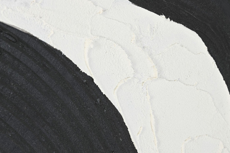 QUADRO MADEIRA  ABSTRATO PRETO E BRANCO