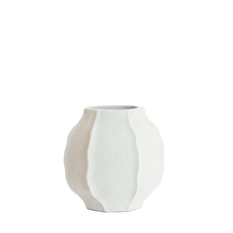 Vaso Cimento Branco Fosco Saphira 35x35cm