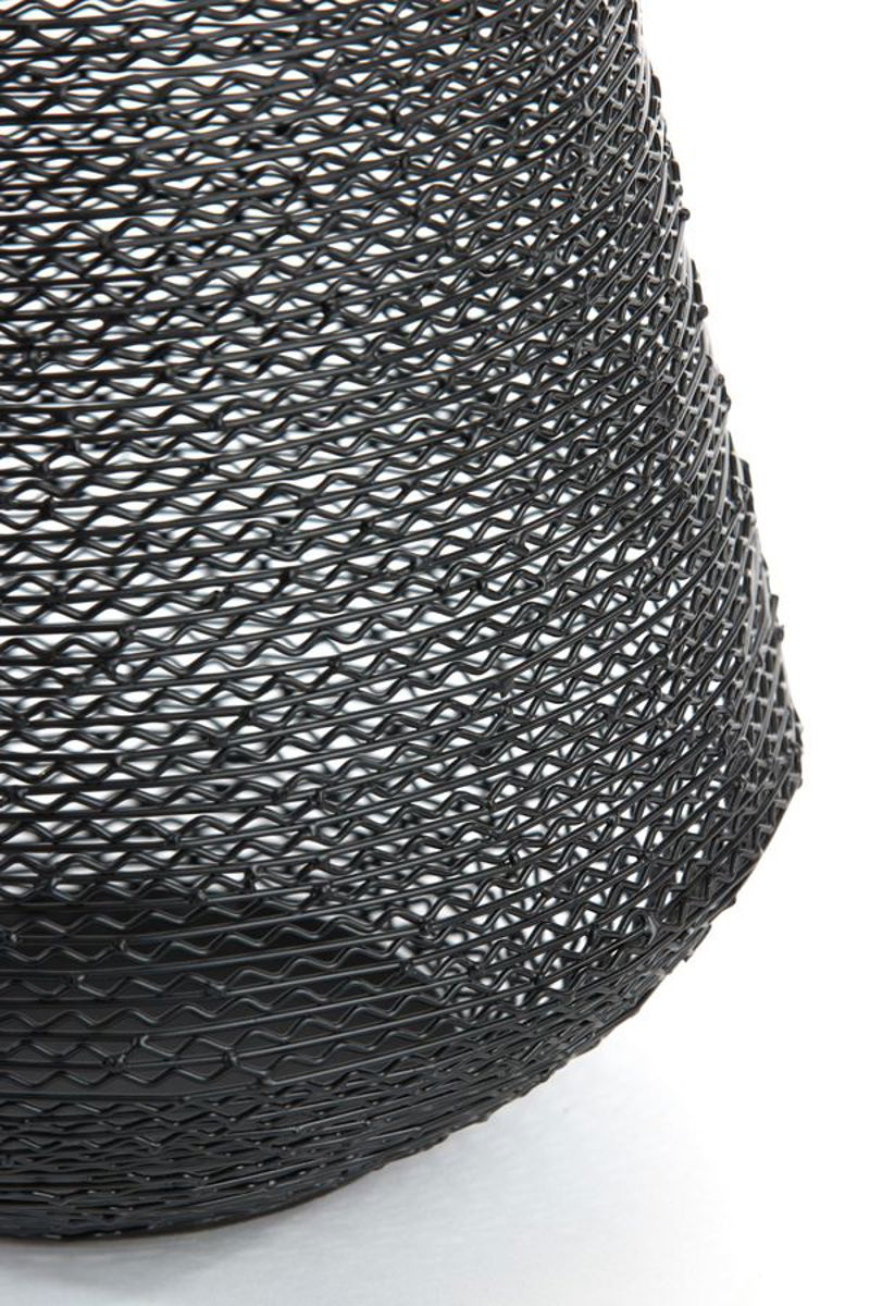 Cesto Metal Malha Preto 22x25cm