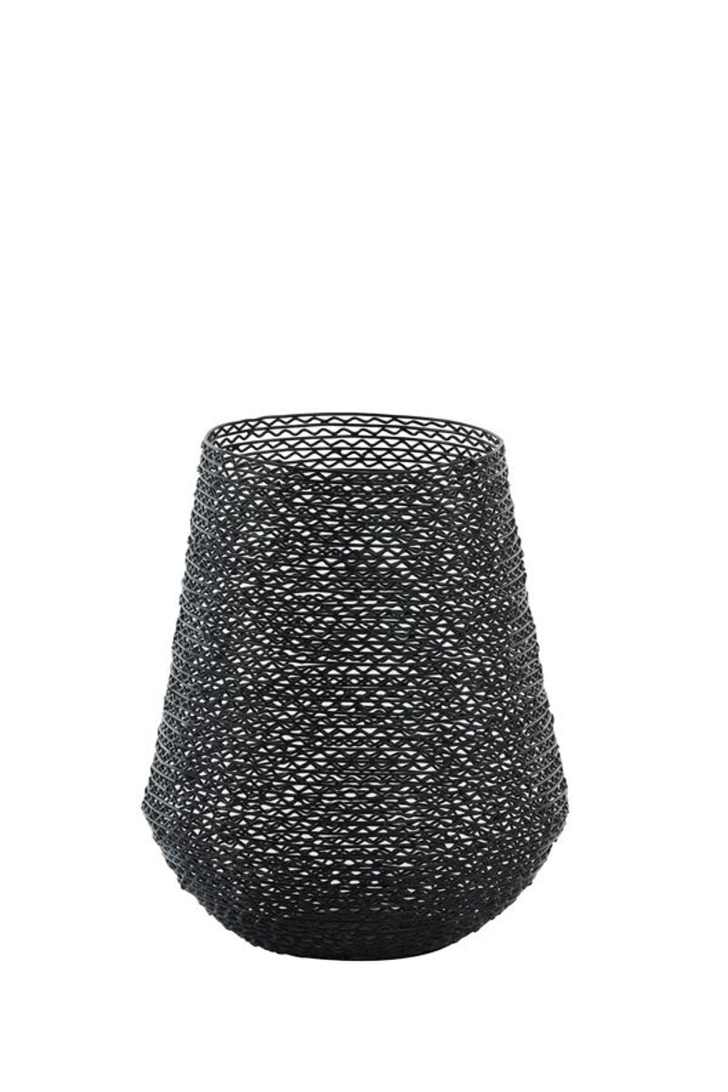 Cesto Metal Malha Preto 22x25cm