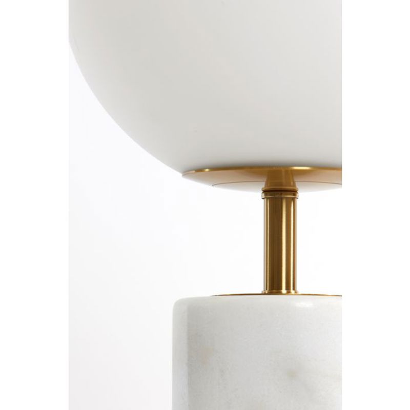 CANDEEIRO CRISTAL BRANCO COM BRONZE MEDINA 20X35