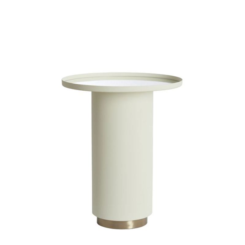 Mesa Lateral Branca com Espelho 46x56