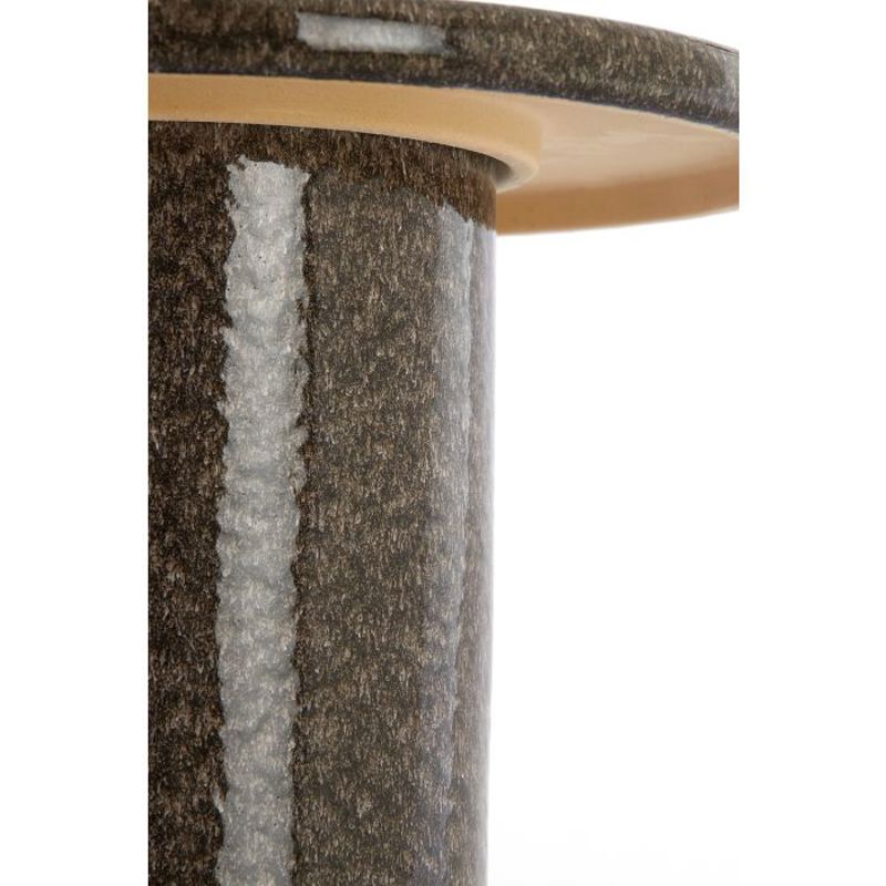 MESA LATERAL CERAMICA MARROM 40.5 X 35.5