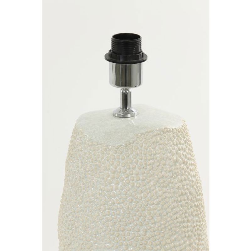 BASE CANDEEIRO BRANCO COM RELEVO KYARA 30.5 X 51.5