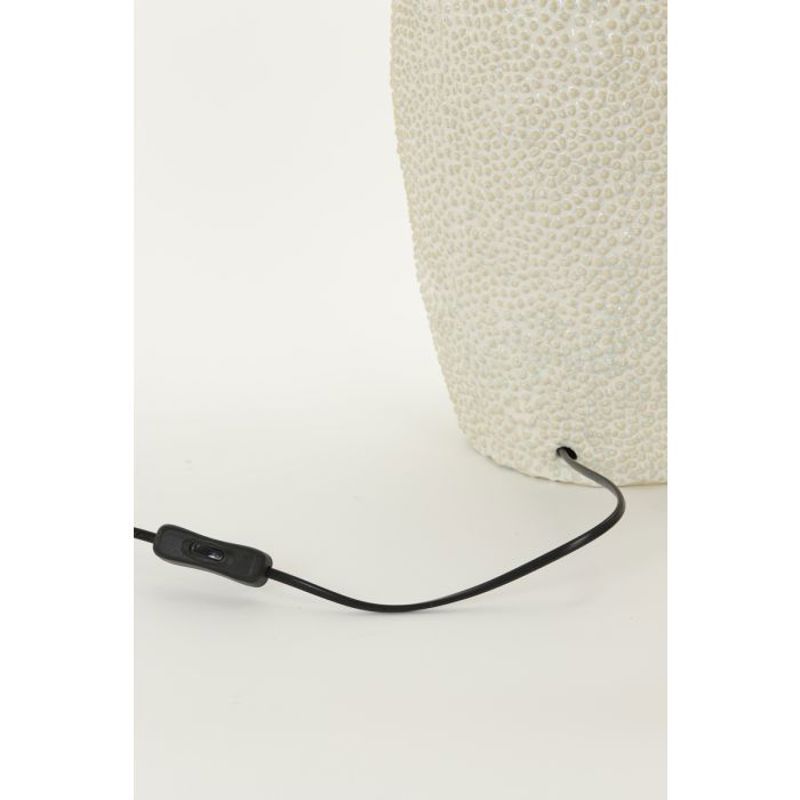 BASE CANDEEIRO BRANCO COM RELEVO KYARA 30.5 X 51.5