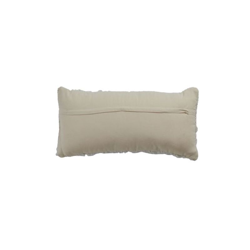 Almofada Retangular Branca Bouclé 60x30