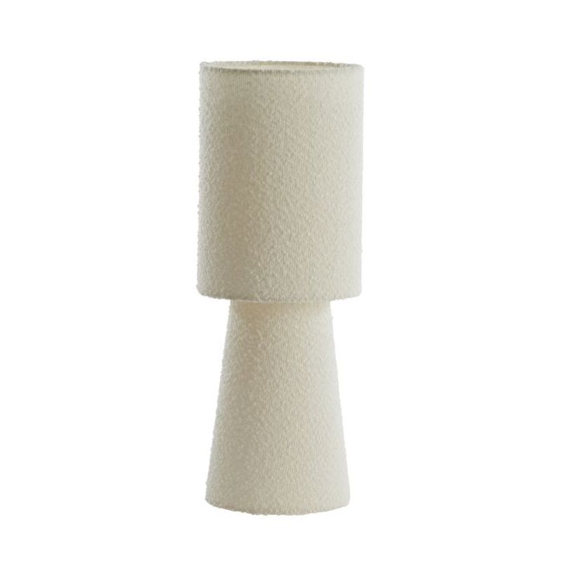 CANDEEIRO DE PE C/ABAJOUR CREME 20X58CM MIKKEL BOUCLÉ