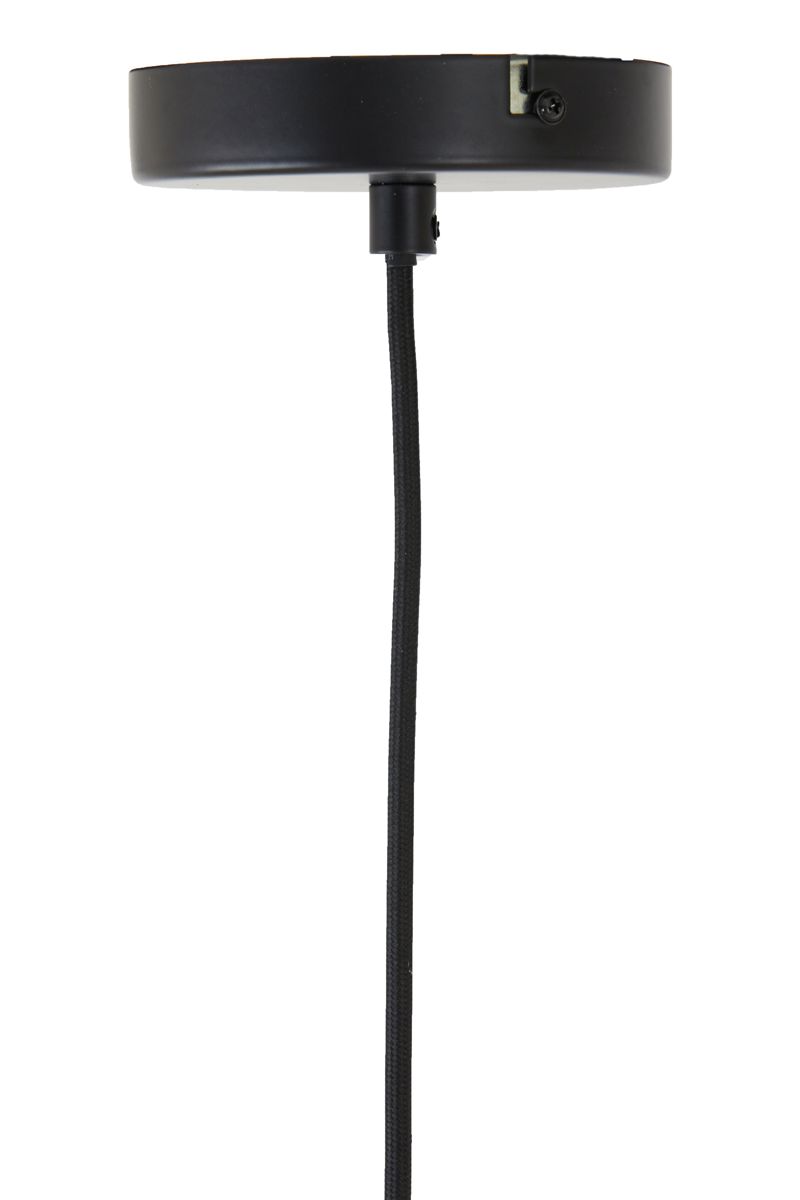 CANDEEIRO DE TETO PRETO 40X30CM PLUMERIA