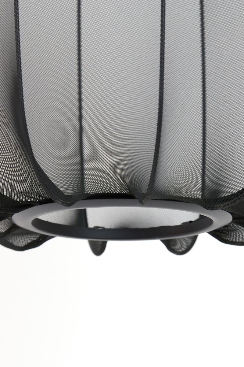 CANDEEIRO DE TETO PRETO 40X30CM PLUMERIA