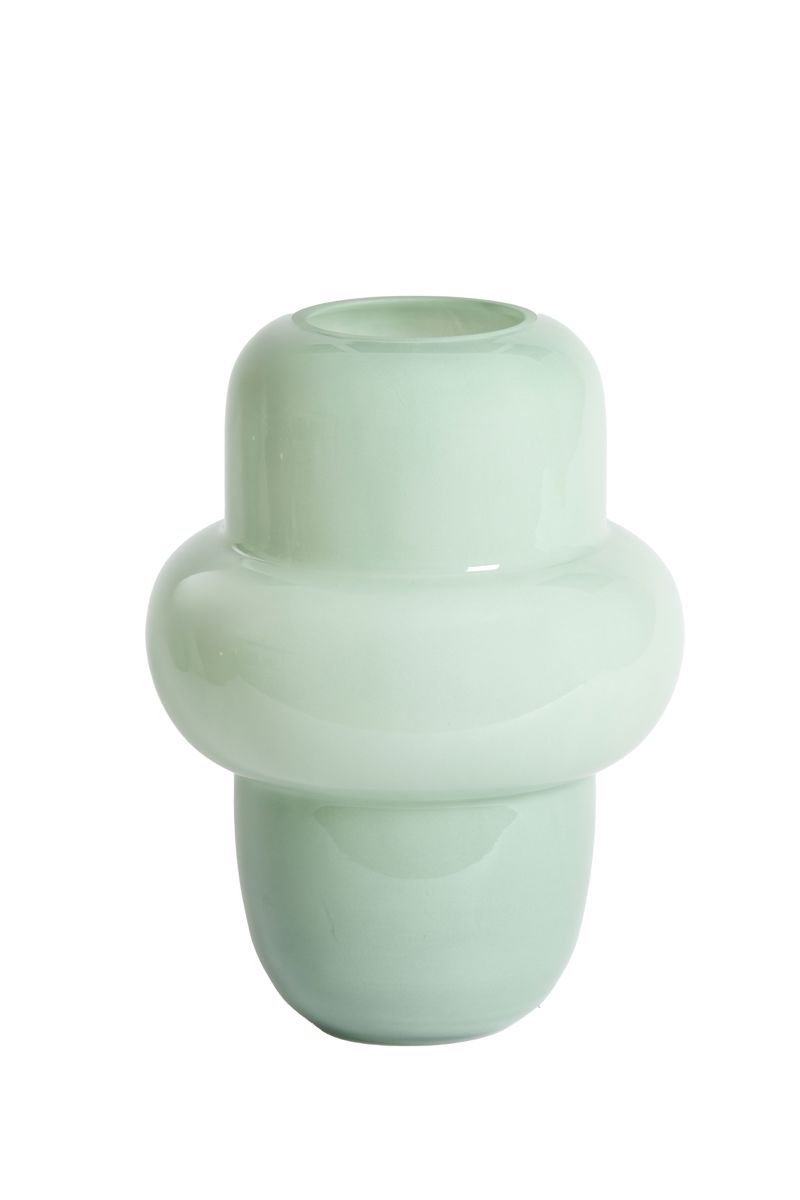 JARRA YLIEN VIDRO VERDE MENTA 20X26CM