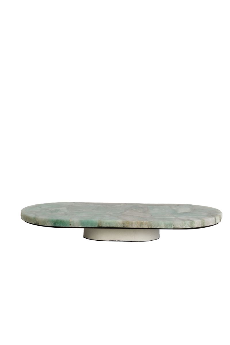 Prato Com Base Verde Agate 50x24x6