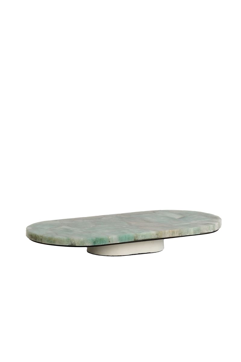 Prato Com Base Verde Agate 50x24x6