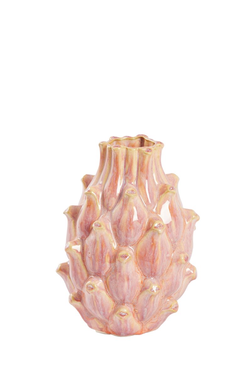 Jarra cerâmica petalas Rosa L