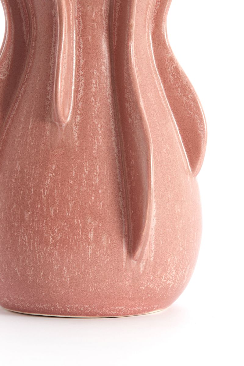 Vaso Cerâmica Coral Ondulada 18,5x34