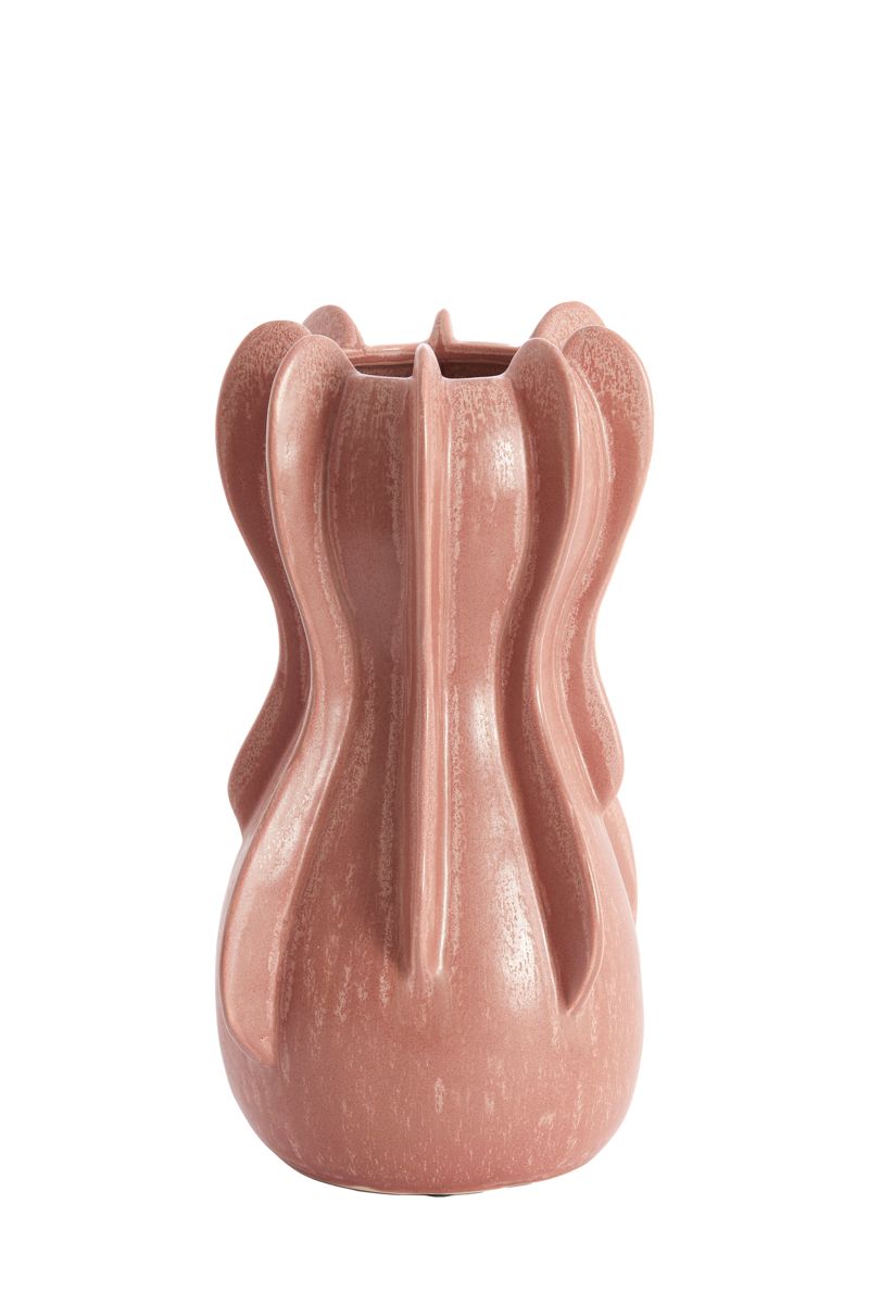 Vaso Cerâmica Coral Ondulada 18,5x34