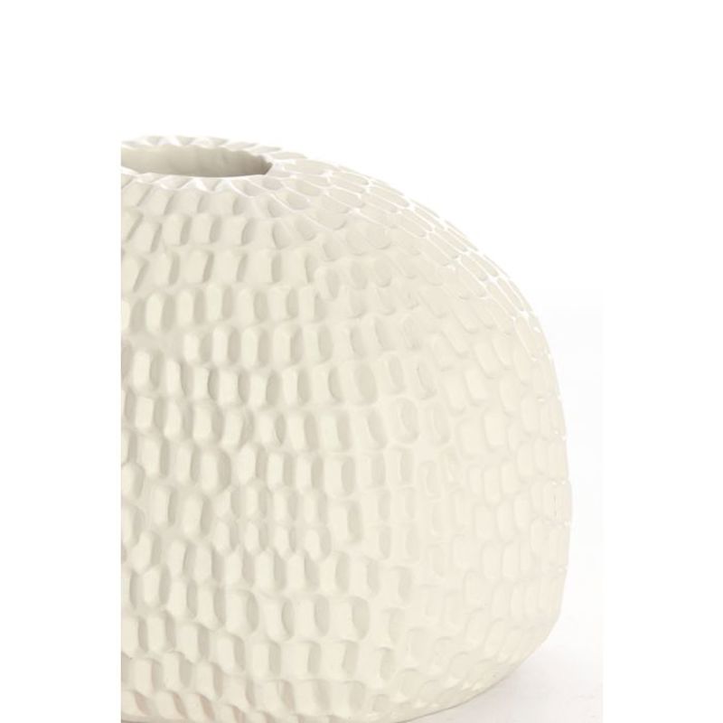 Vaso Cerâmica Texturizado Creme 15x12x11,5