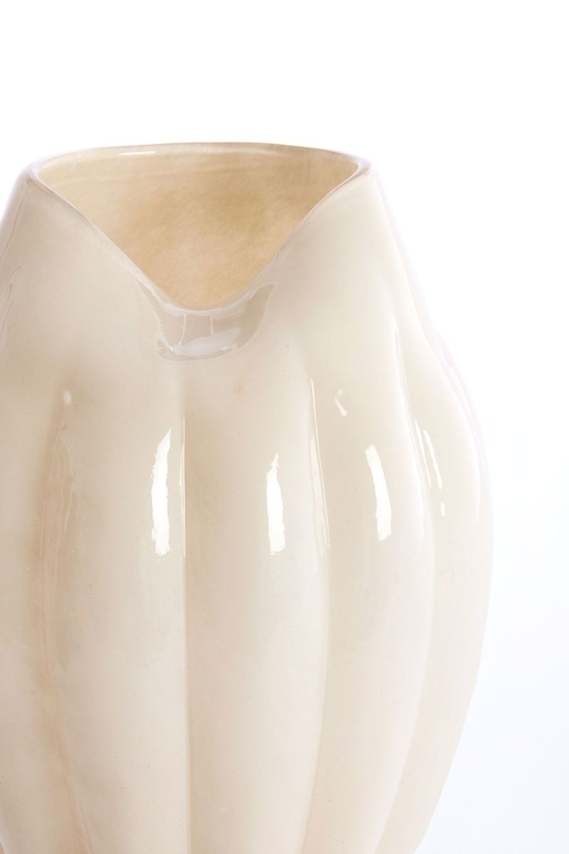 JARRA DE VIDRO AYSEN CREME (21X30CM)