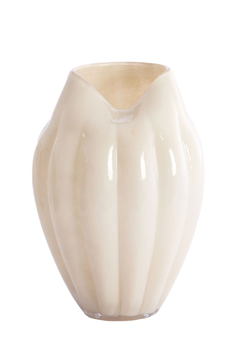 JARRA DE VIDRO AYSEN CREME (21X30CM)