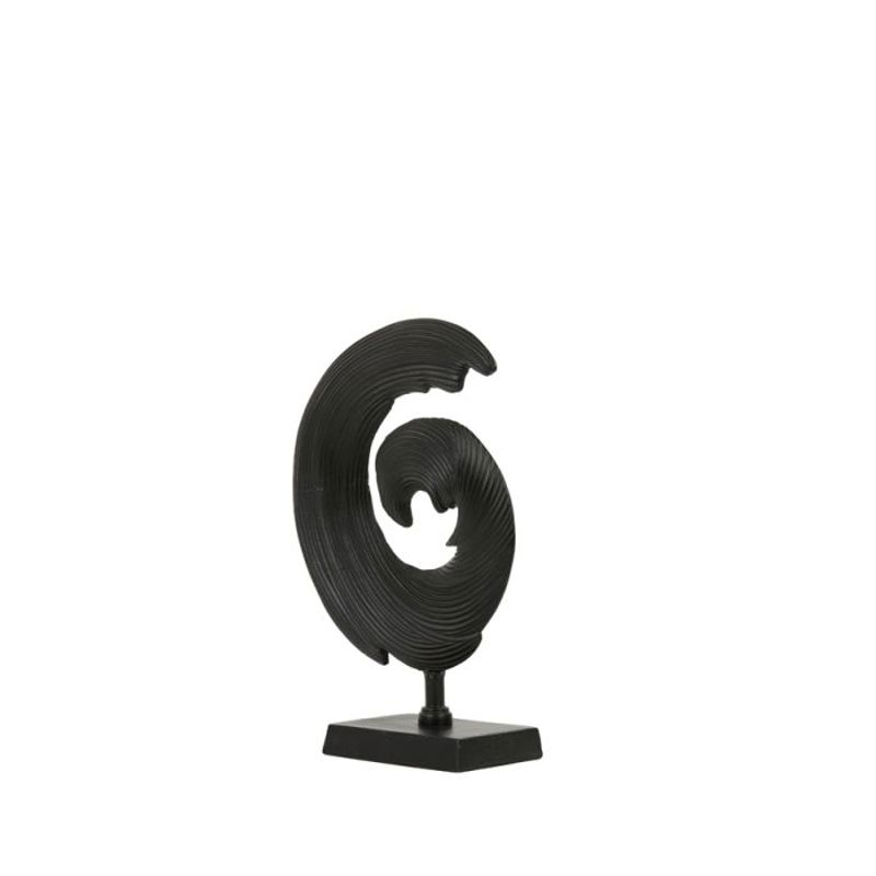 PEÇA DECORATIVAPEQUENA EM CIRCULO PRETO MATE SHWIBA