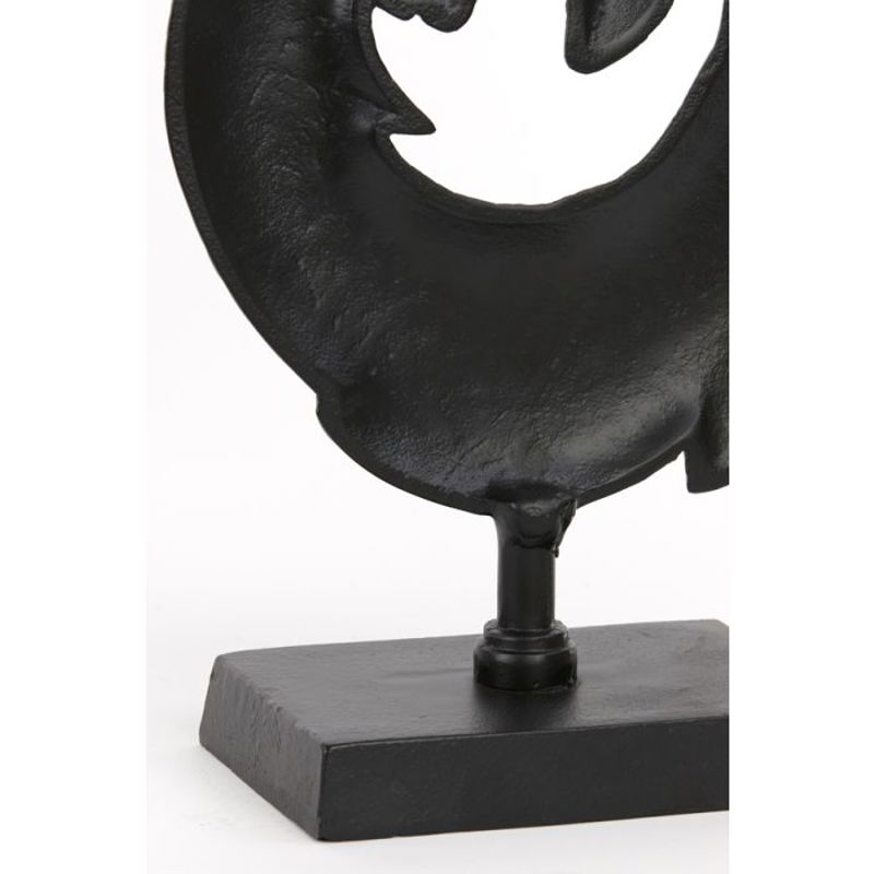 PEÇA DECORATIVAPEQUENA EM CIRCULO PRETO MATE SHWIBA