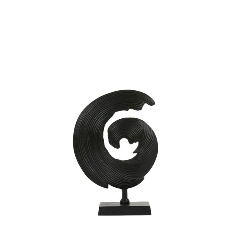 PEÇA DECORATIVAPEQUENA EM CIRCULO PRETO MATE SHWIBA