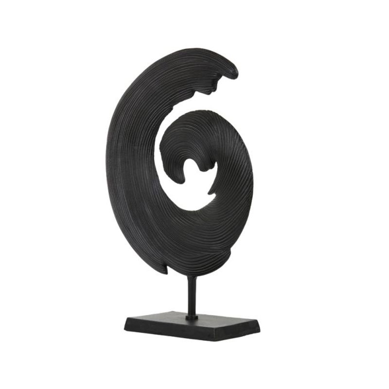 PEÇA DECORATIVA GRANDE EM CIRCULO PRETO MATE SHWIBA