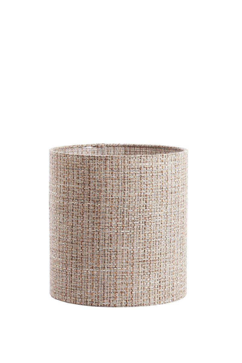 ABAJOUR CILINDRO MARROM CLARO 30x30x32