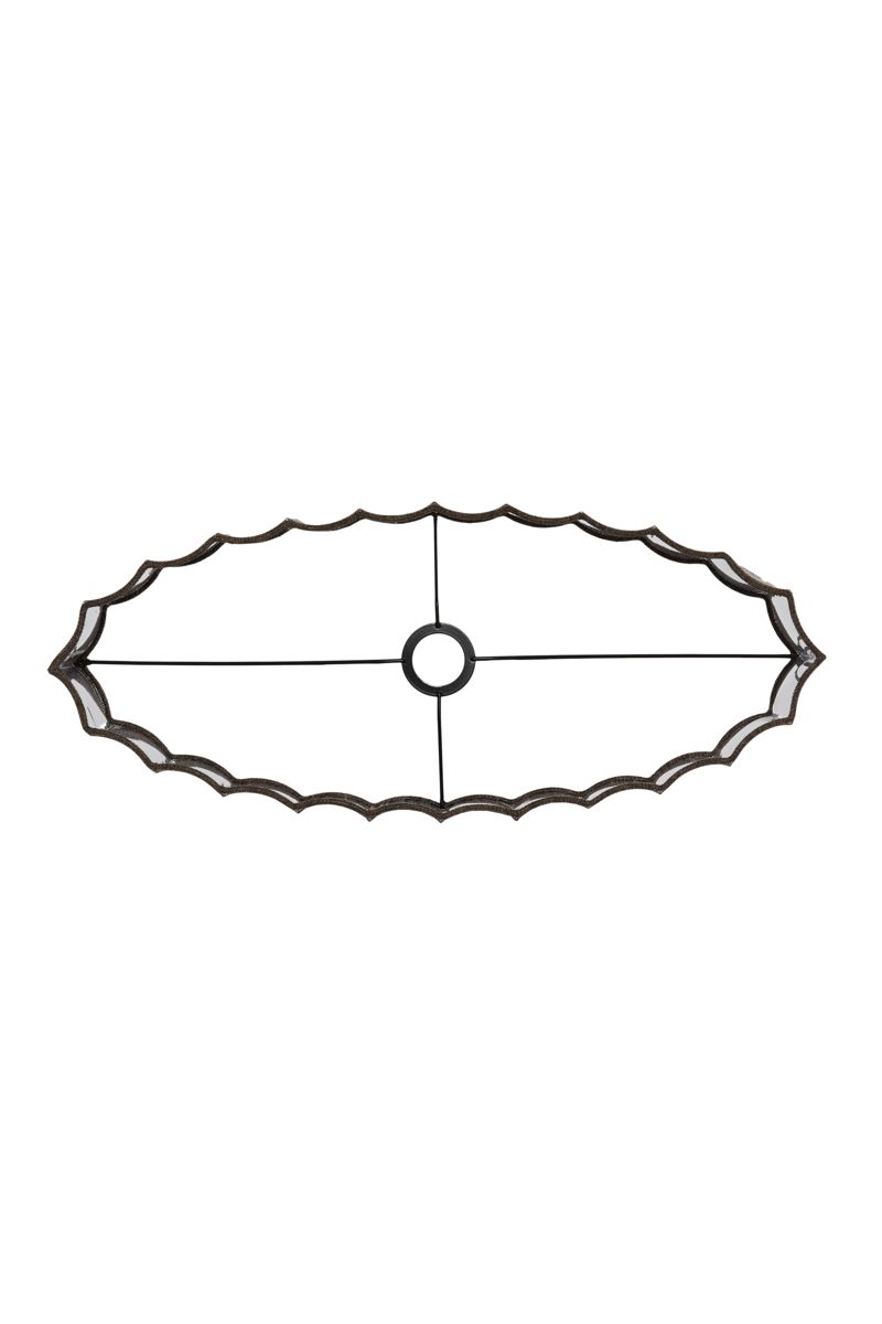Abajour Oval Marrom DISLI 58x24x27