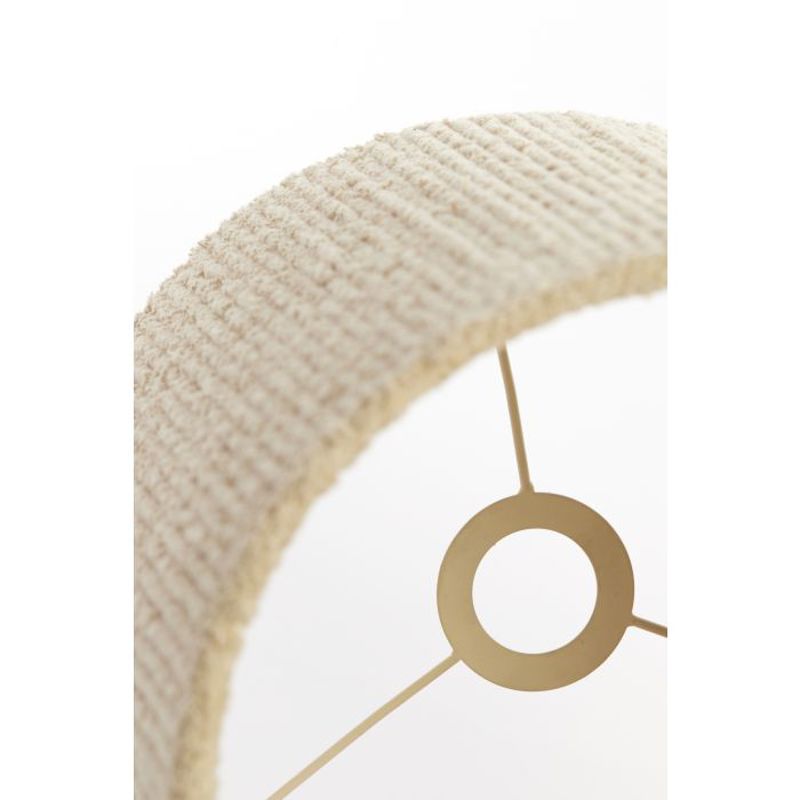 Abajur Cilíndrico Chenille Creme 25x36cm