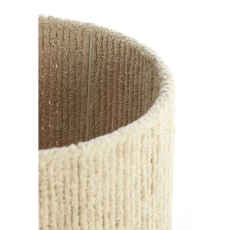 Abajur Cilíndrico Chenille Creme 25x36cm
