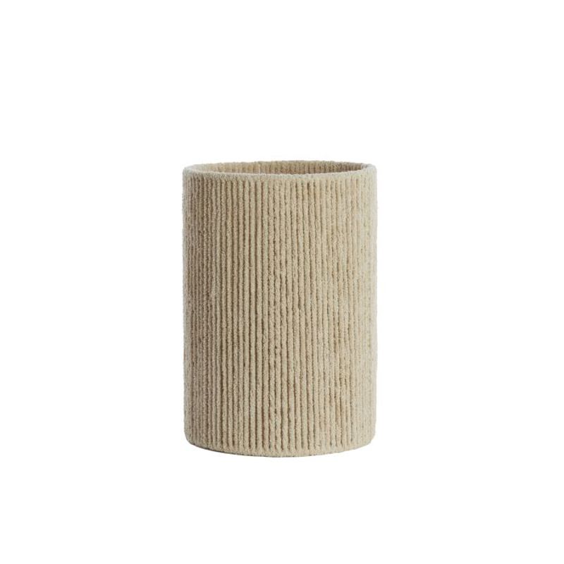Abajur Cilíndrico Chenille Creme 25x36cm