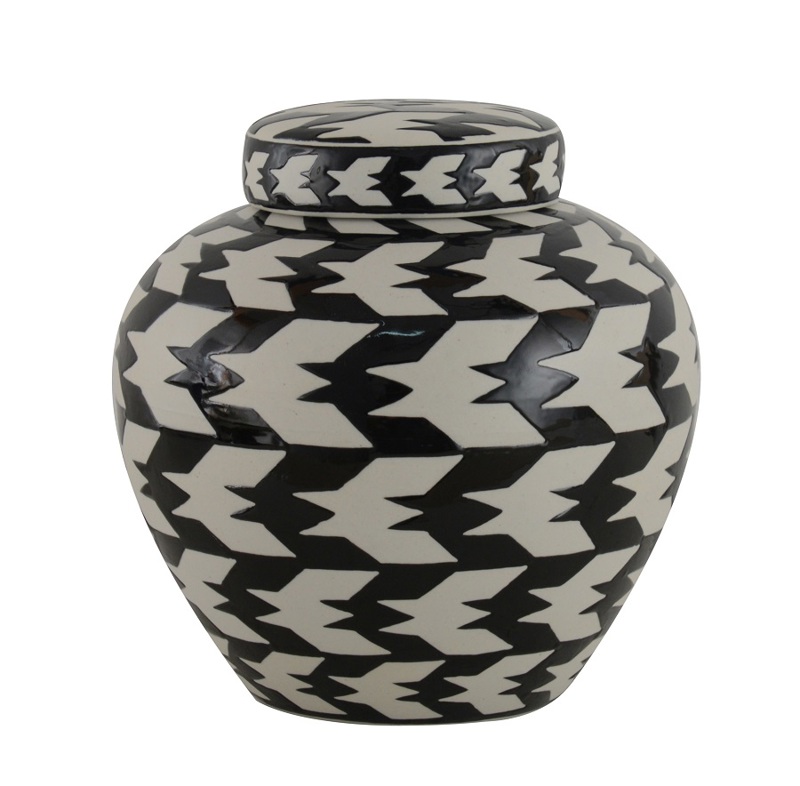 POTE CERÂMICA BLACK AND WHITE 23x15