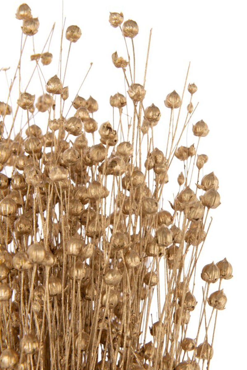 Flor Seca Buquê Linho Dourado 50cm
