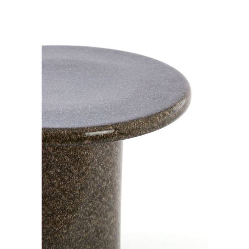 MESA LATERAL CERAMICA MARROM 40.5 X 35.5