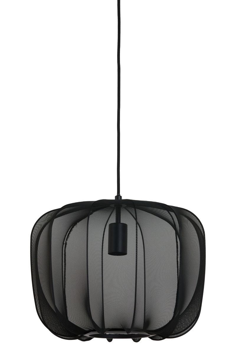 CANDEEIRO DE TETO PRETO 40X30CM PLUMERIA