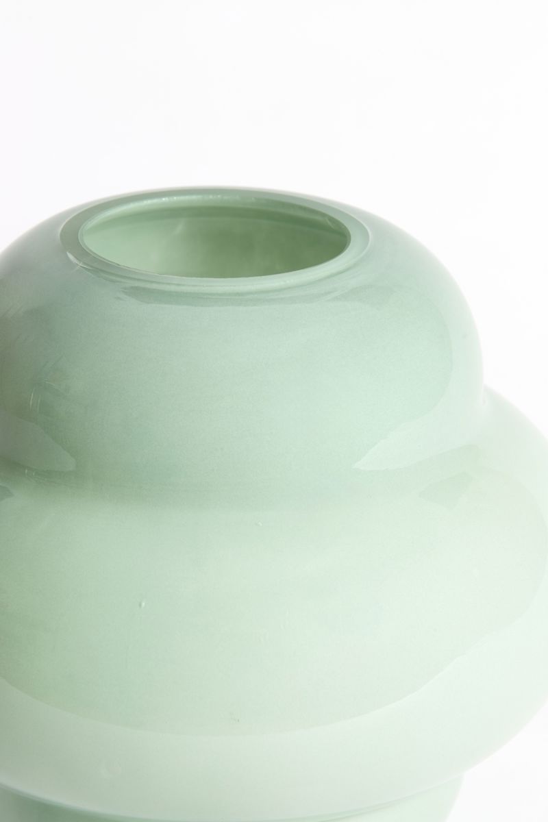 JARRA YLIEN VIDRO VERDE MENTA 22X20CM