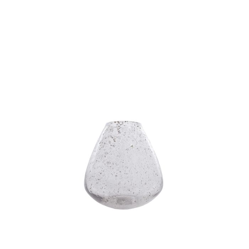 Jarra Vidro Efeito Mineral Claro 22.5x23