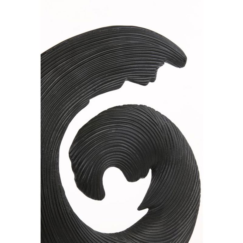 PEÇA DECORATIVA GRANDE EM CIRCULO PRETO MATE SHWIBA