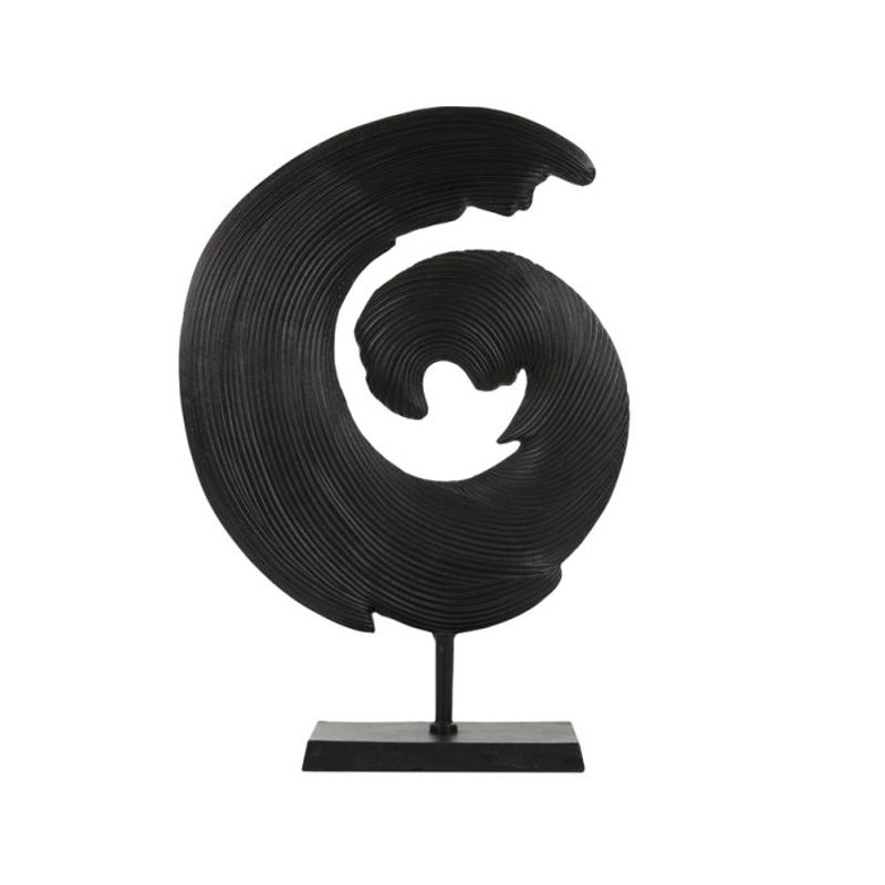 PEÇA DECORATIVA GRANDE EM CIRCULO PRETO MATE SHWIBA