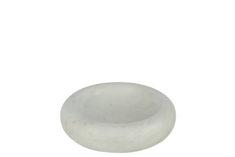 Tijela redonda de mármore branco 25cm