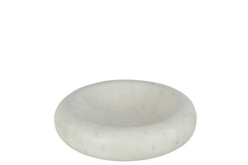 Tijela redonda de mármore branco 29cm