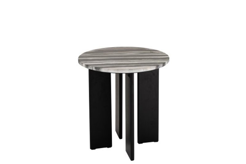 Mesa lateral Mathilde em mármore preto