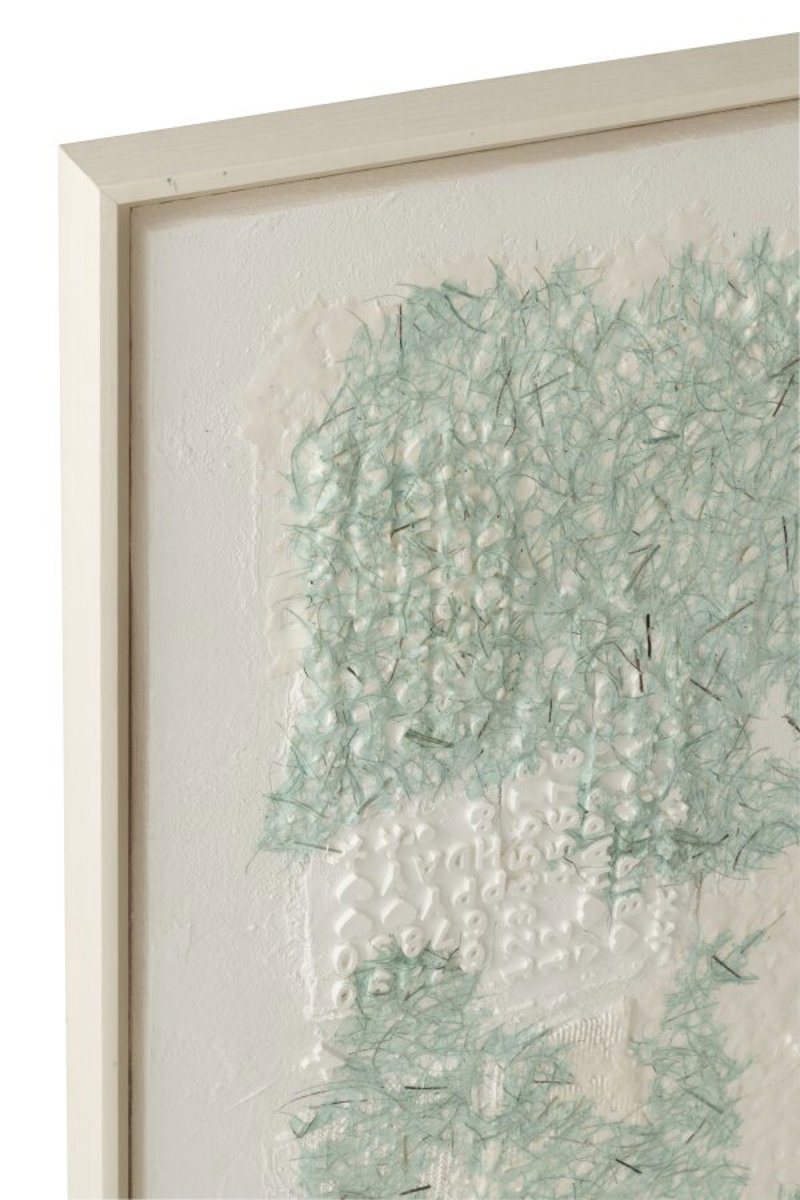 Tela em gesso pinho branco/ verde claro
