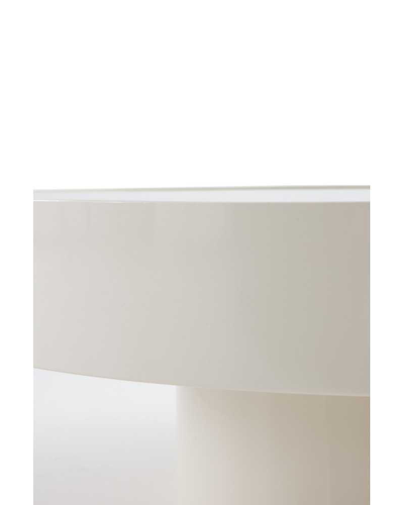 Mesa auxiliar de metal creme