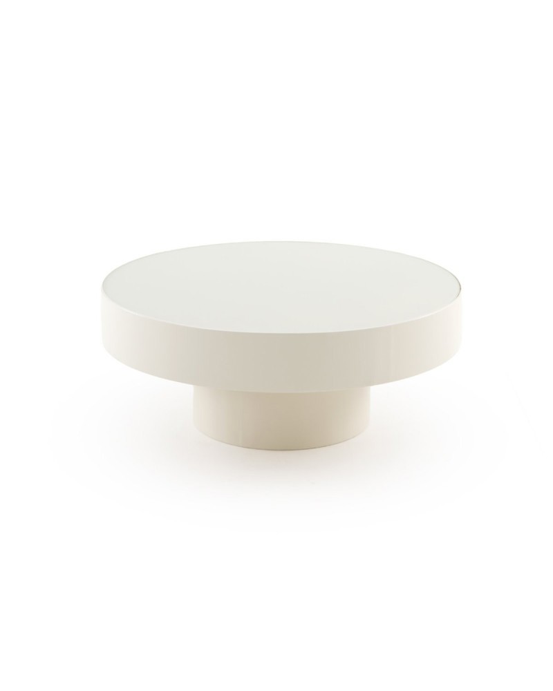 Mesa auxiliar de metal creme