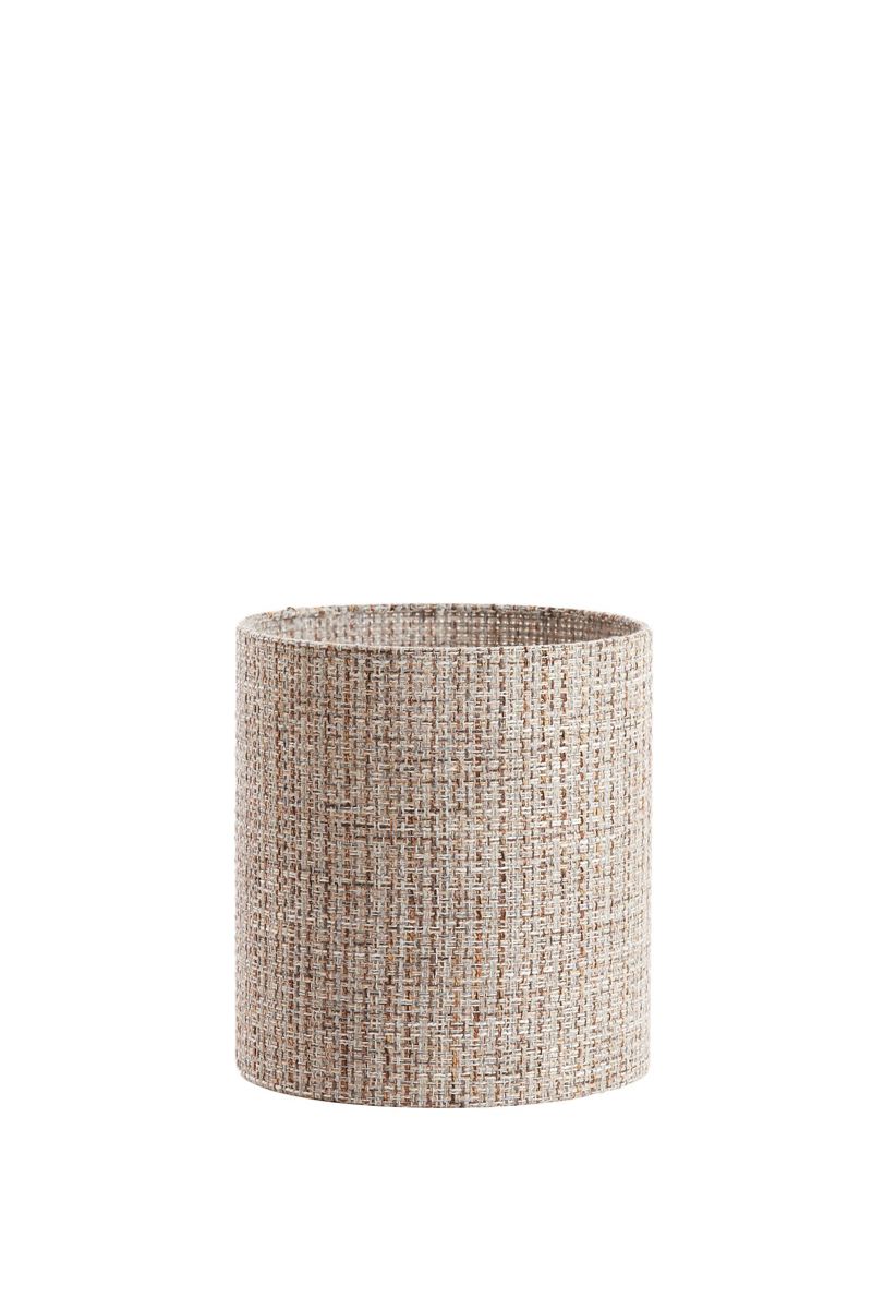 ABAJOUR CILINDRO MARROM CLARO 25X25X27