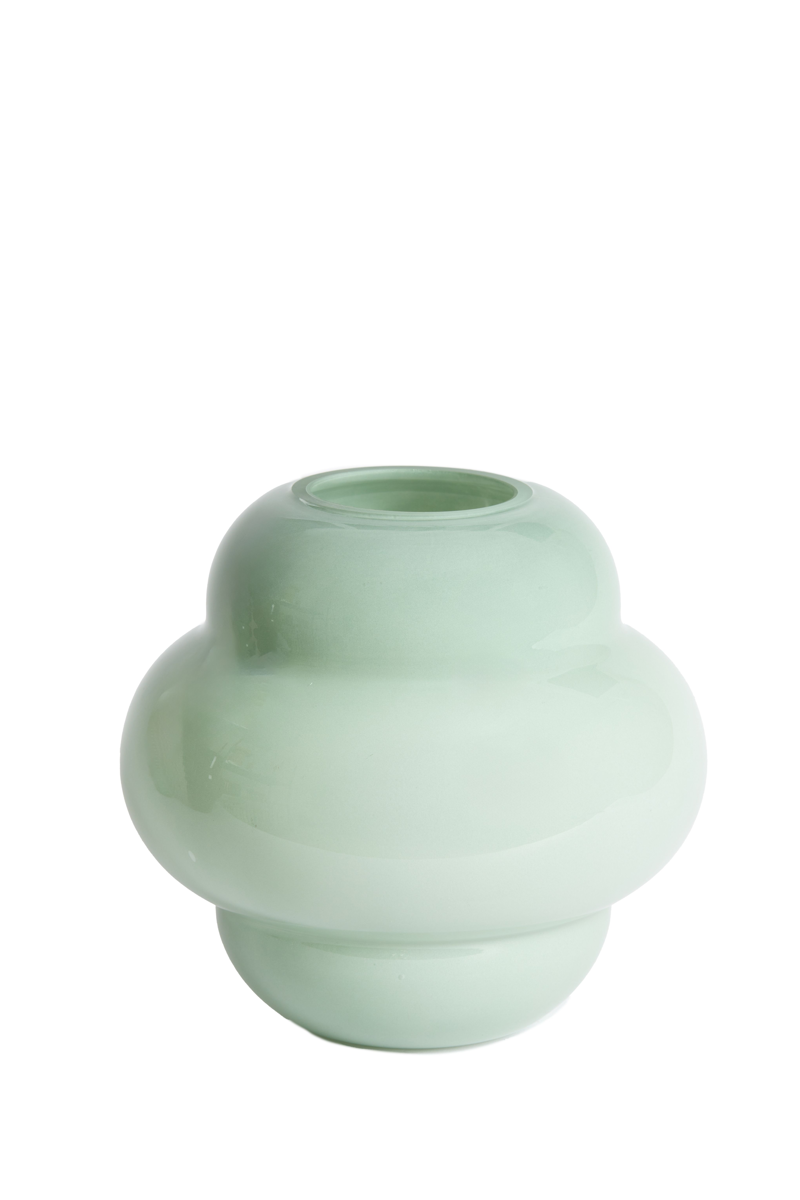 JARRA YLIEN VIDRO VERDE MENTA 22X20CM