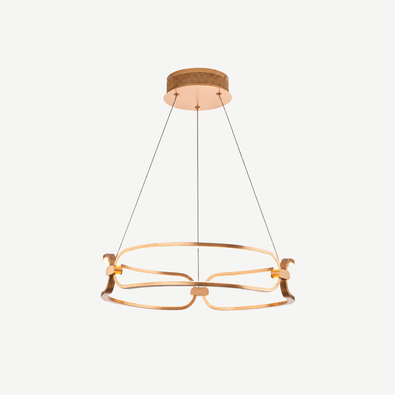 Candeeiro Suspenso Collete Ouro Rosa