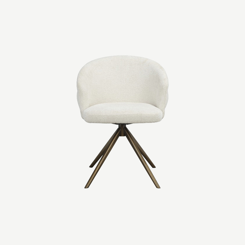 Cadeira beige bouclé