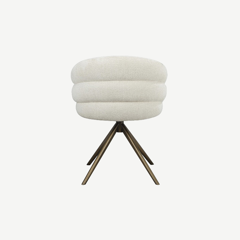 Cadeira beige bouclé